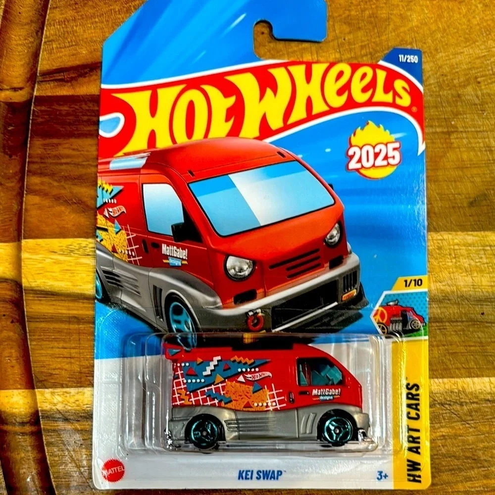 Red and Blue Custom Van Toy Car